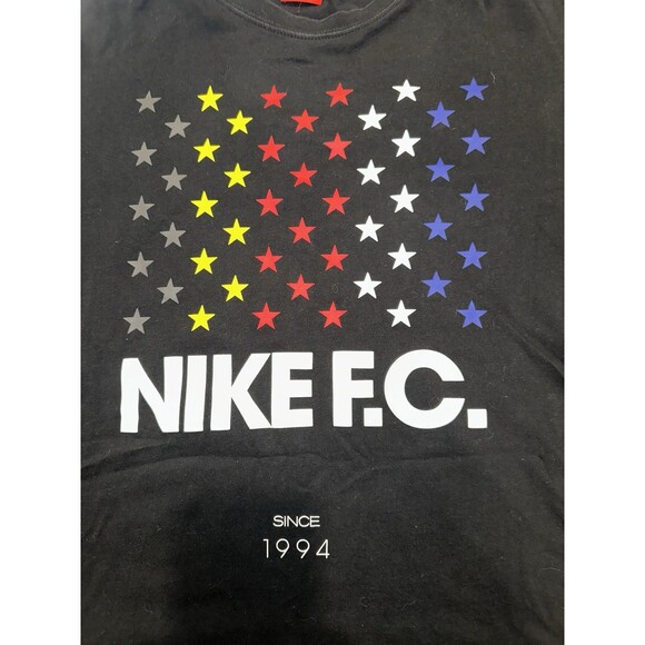 NIKE Authentic F.C. Golden Star Since 1994 Goal Men's T-Shirt Black Large - Picture 3 of 6